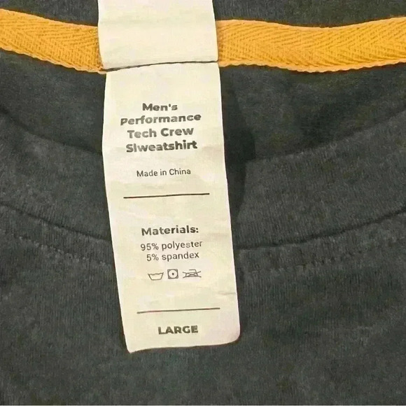 Men's Performance Tech Crewneck 2.0 Size L color: Color - Heather Darkest Spruce - Picture 3 of 6